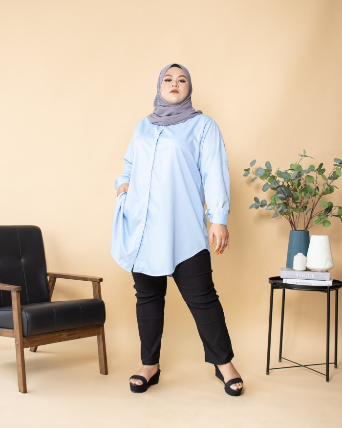 Nelly Long Shirt (Baby Blue)