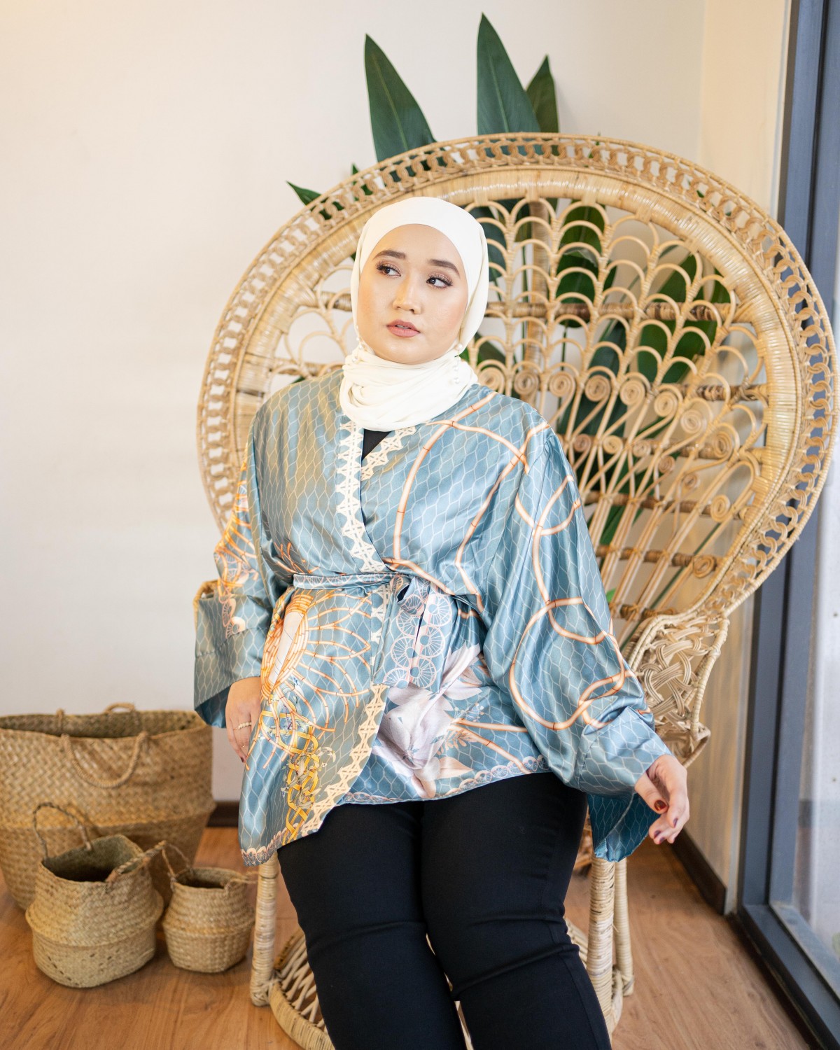 Rika Rattan Kimono ( Jade Green )