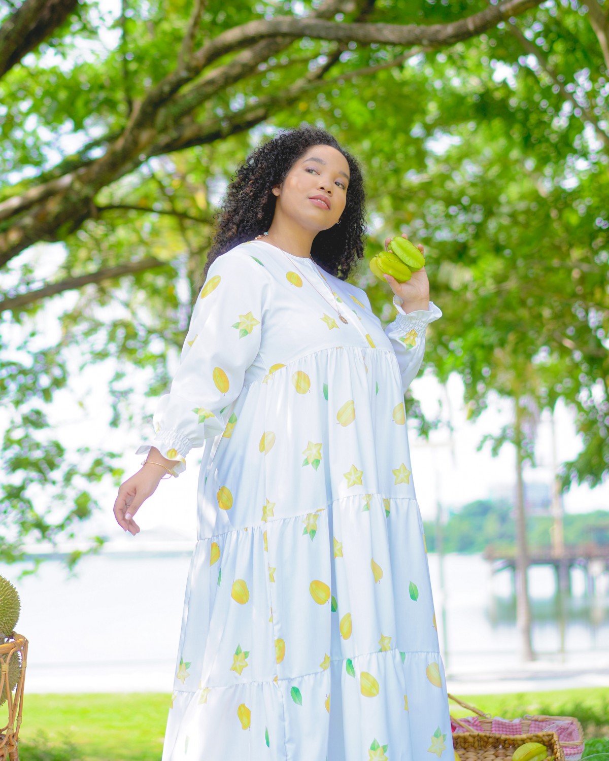 Molly Tropic Dress (Starfruit)