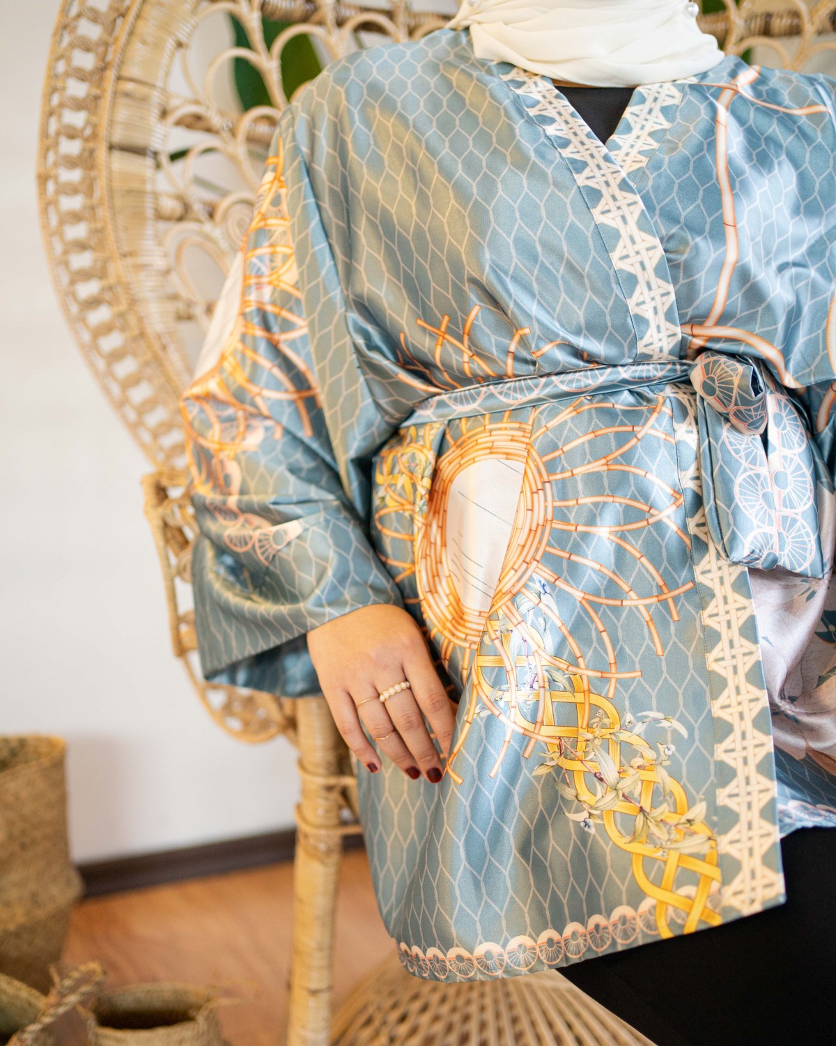Rika Rattan Kimono ( Jade Green )