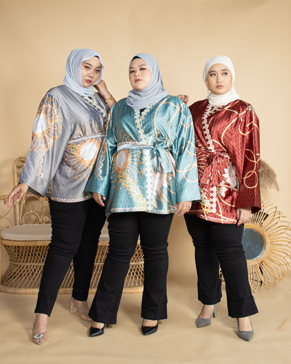 Rika Rattan Kimono ( Jade Green )