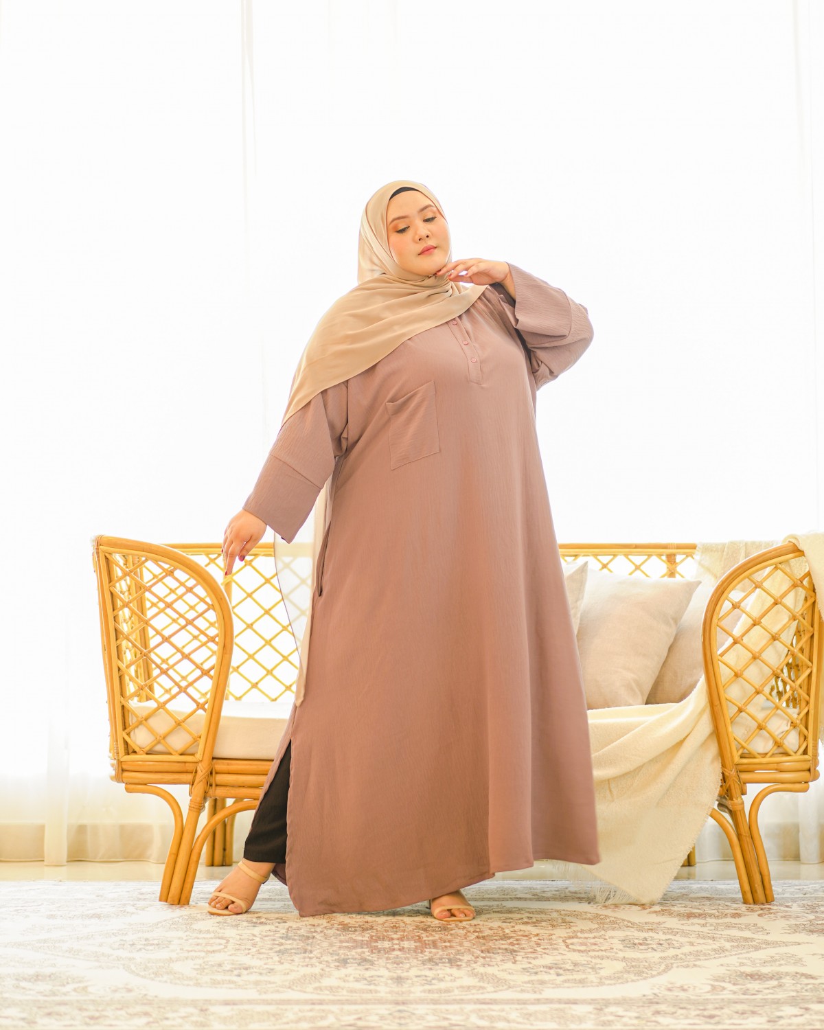 Katty Kaftan (Purplish Grey)