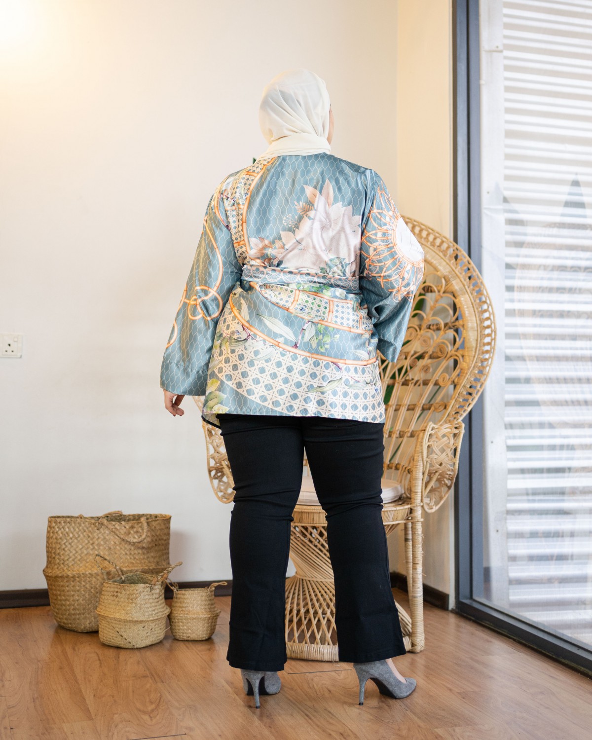 Rika Rattan Kimono ( Jade Green )