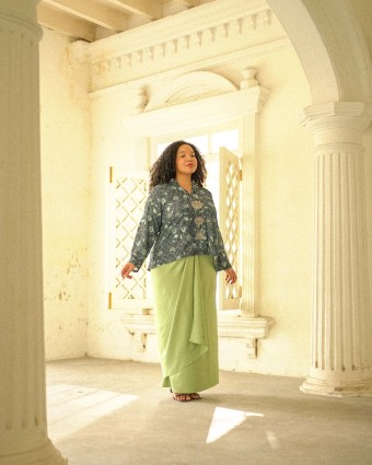 Ako Kesuma Kebaya Pario (Teal/Pistachio)