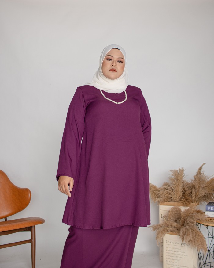 Amalin Riau Kurung (Raspberry Purple)