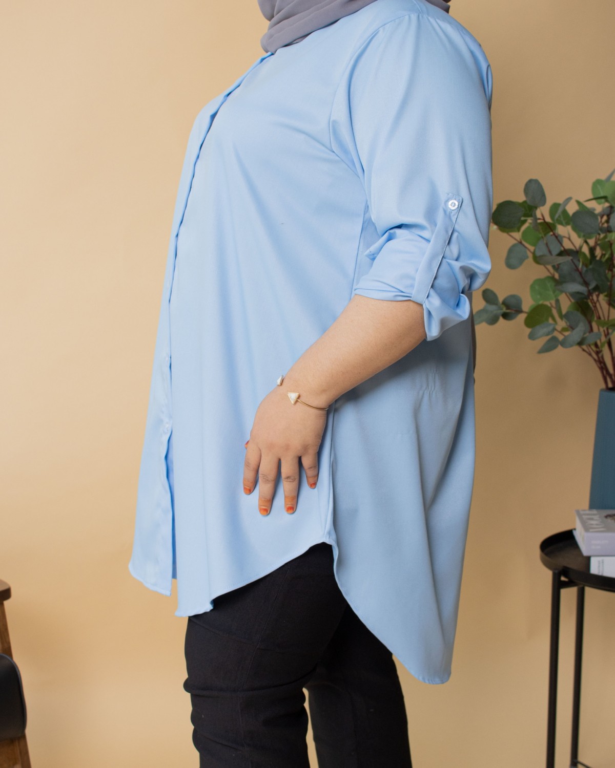 Nelly Long Shirt (Baby Blue)