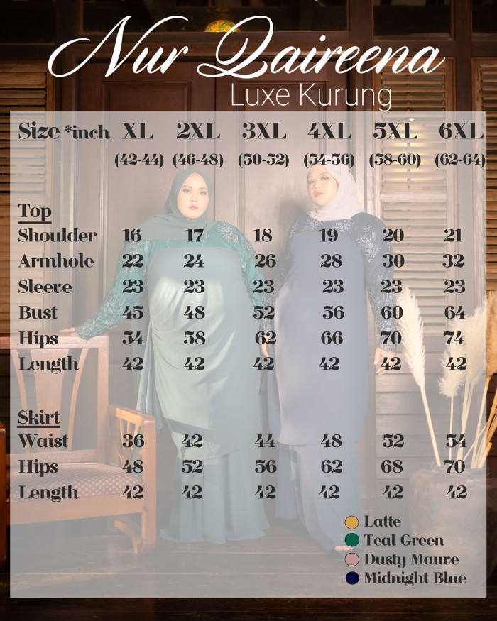 Nur Qaireena Luxe Kurung (Dusty Mauve)