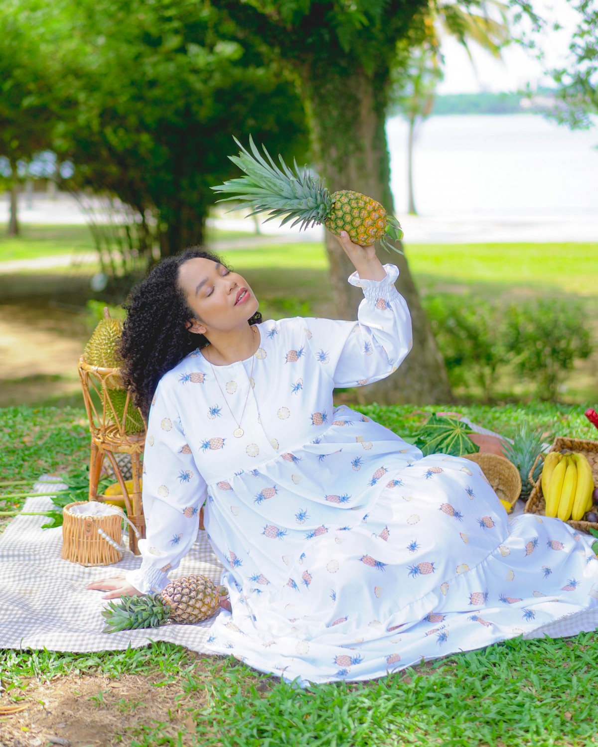 Molly Tropic Dress (Pineapple)