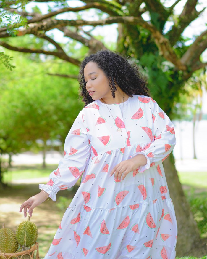 Molly Tropic Dress (Watermelon)