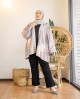 Rika Rattan Kimono ( Silver Grey )