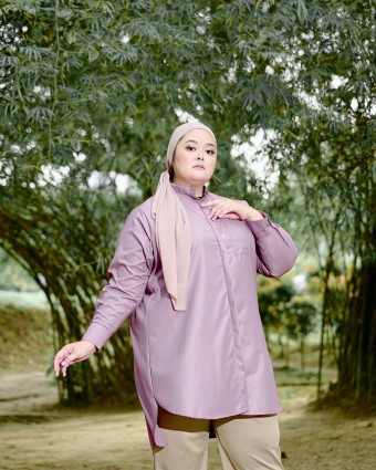 Naura Long Shirt (Lavender)