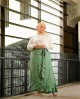 Naa-Ra Ruffle Wrap Skirt (Ribbon Green)