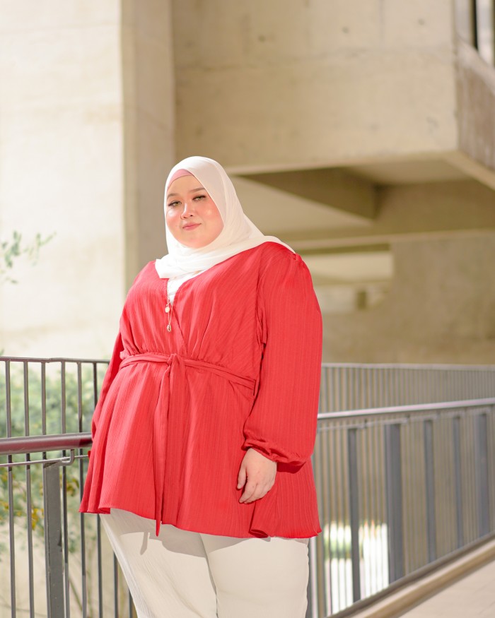 Sebrina Surplice Wrap (Red)