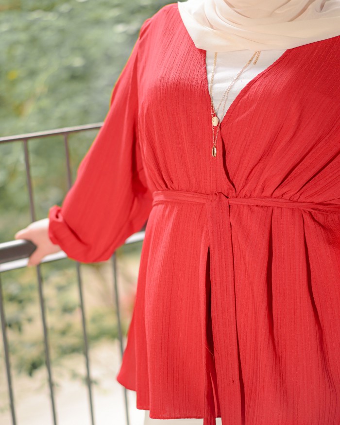 Sebrina Surplice Wrap (Red)