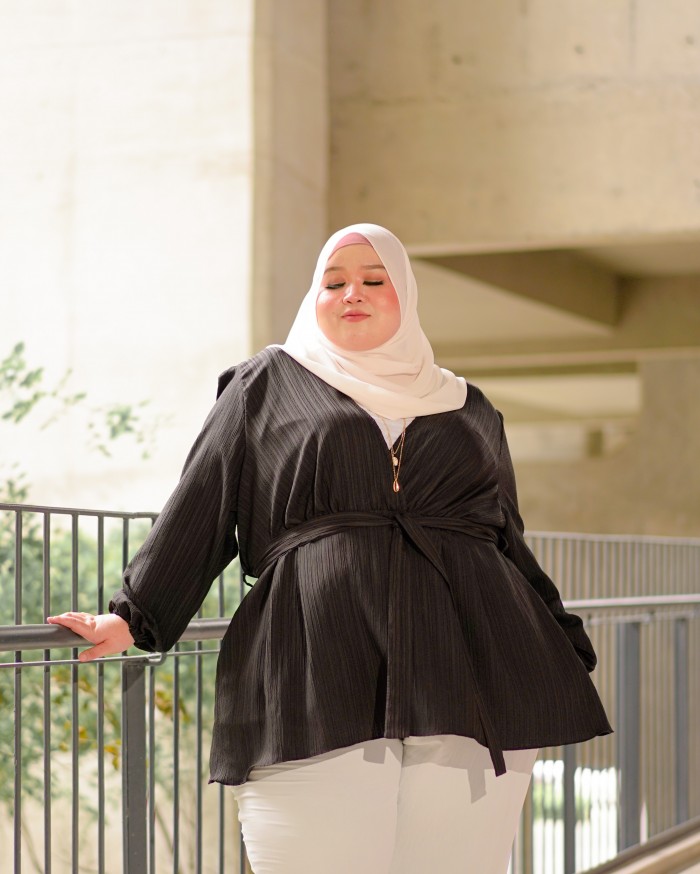 Sebrina Surplice Wrap (Black)