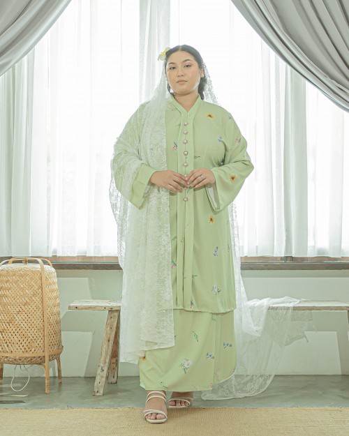 Ako Dehlia Long Kebarong (Sage Green)