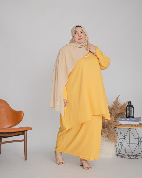 Amalin Riau Kurung (Yellow)