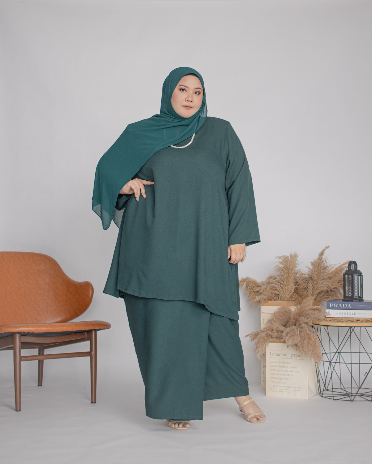 Amalin Riau Kurung (Emerald)