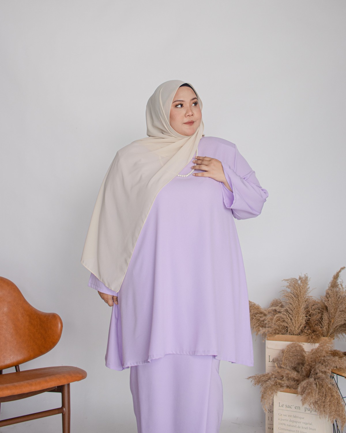 Amalin Riau Kurung (Lilac)