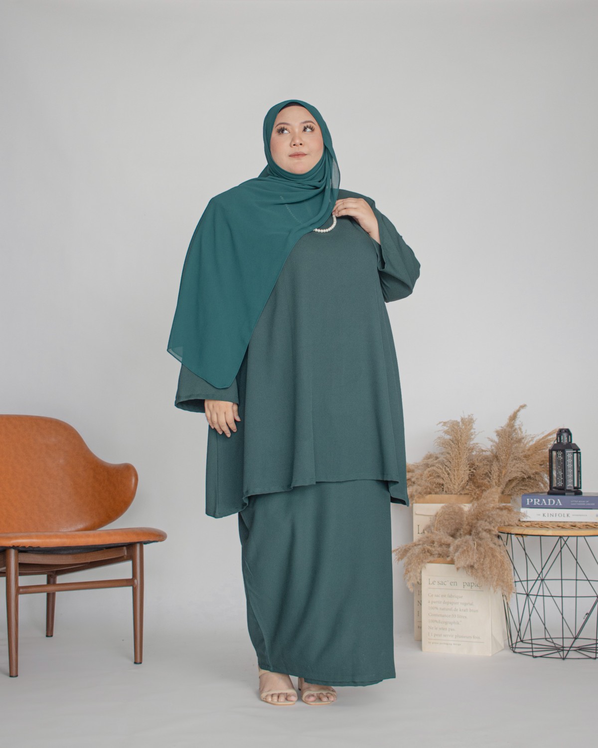 Amalin Riau Kurung (Emerald)