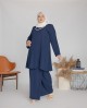 Amalin Riau Kurung (Navy Blue)