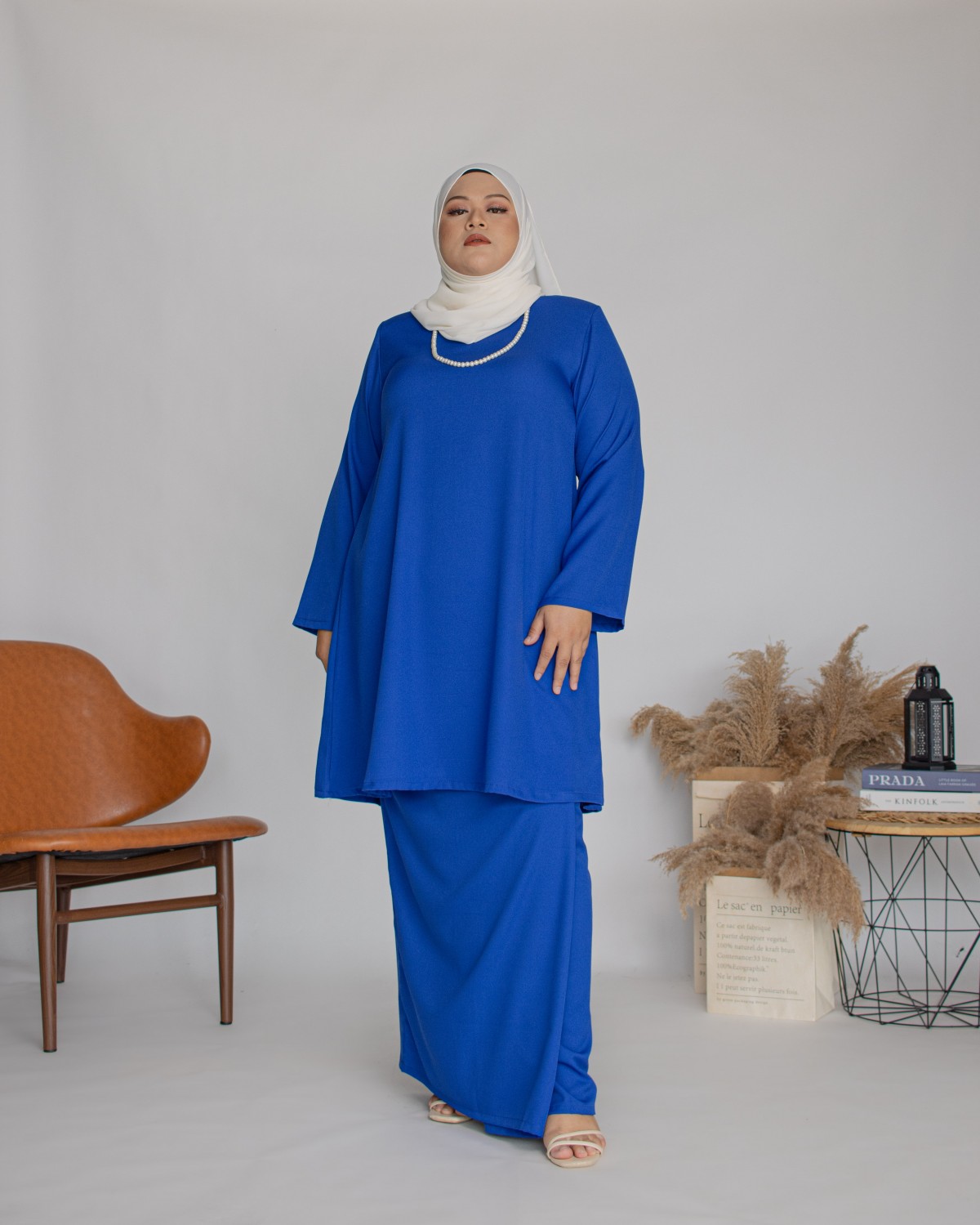 Amalin Riau Kurung (Royal Blue)