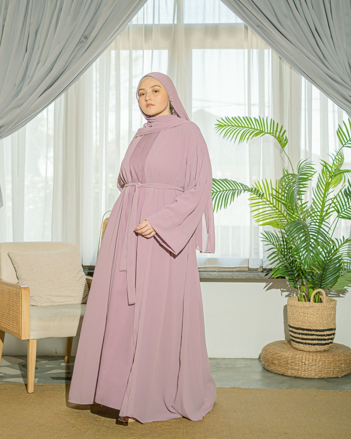 Ammara Abaya Dress (Dusty Purple)