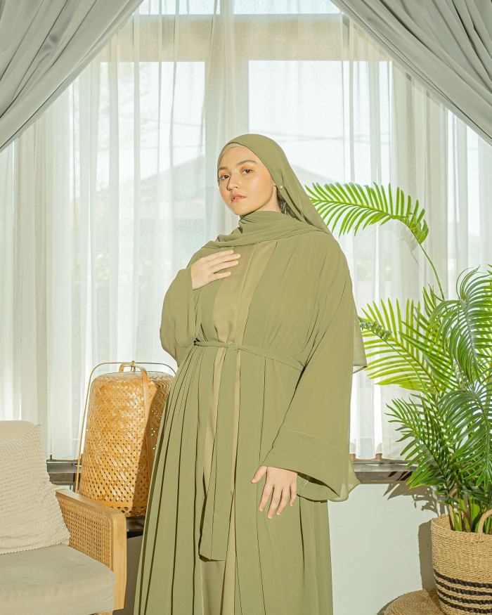 Ammara Abaya Dress (Sage Green)