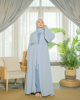 Ammara Abaya Dress (Powder Blue)