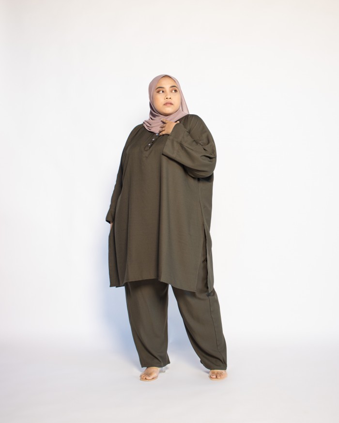 Waheeda Suit (Army Green)