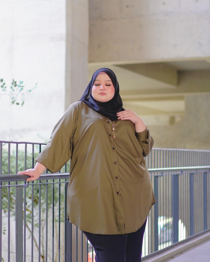 Nelly Long Shirt (Army Green)