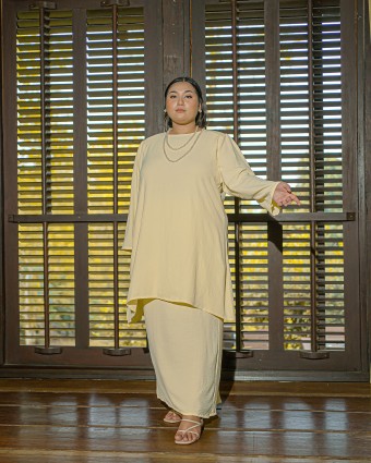 Ayong Rahmah Kurung (Pale Yellow)