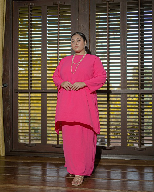 Ayong Rahmah Kurung (Hot Pink)