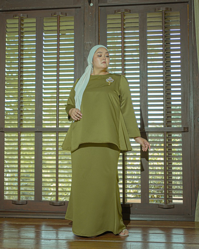 Ayong Saadah Doll Kurung (Olive Green)