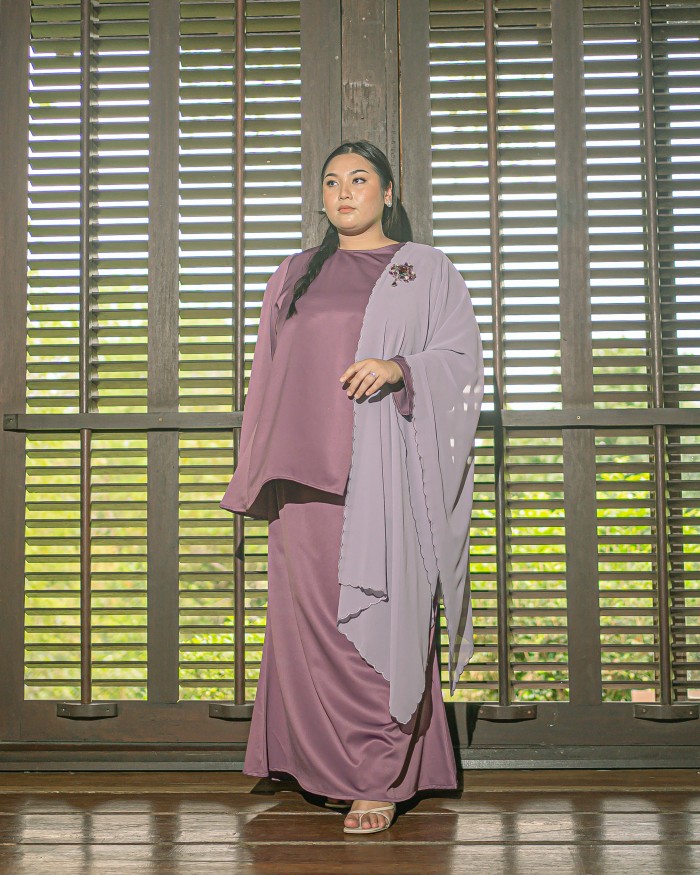 Ayong Saadah Doll Kurung (Dusty Purple)