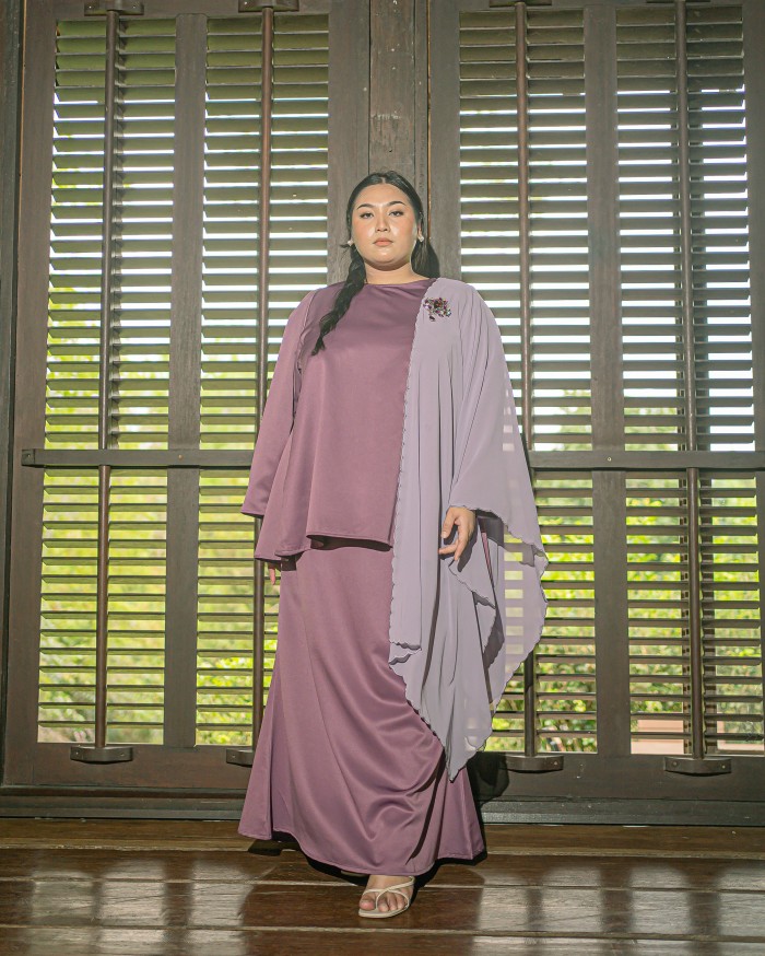 Ayong Saadah Doll Kurung (Dusty Purple)