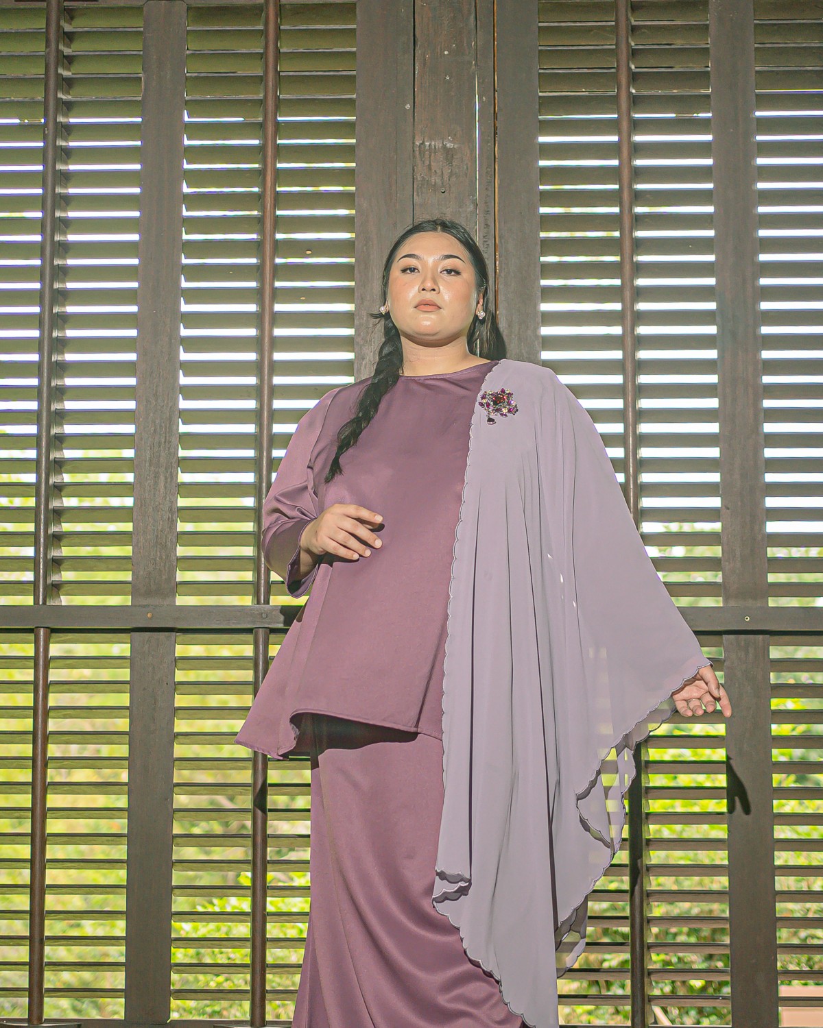 Ayong Saadah Doll Kurung (Dusty Purple)