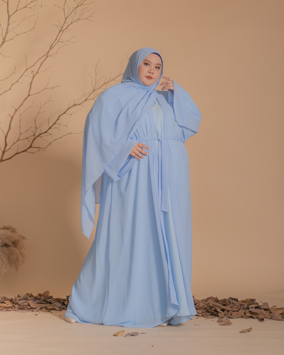 Ammara Abaya Dress (Baby Blue)