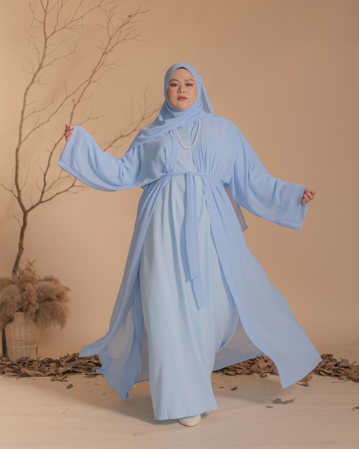 Ammara Abaya Dress (Baby Blue)