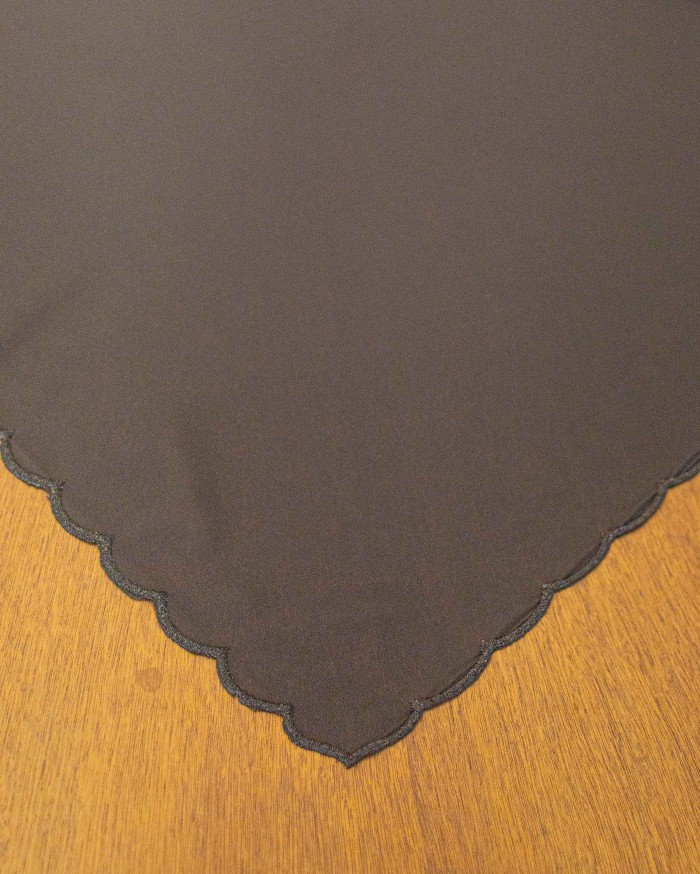 Nona Embroidery Shawl (Black)