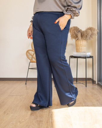 Polly Bootcut Pants (Navy Blue)