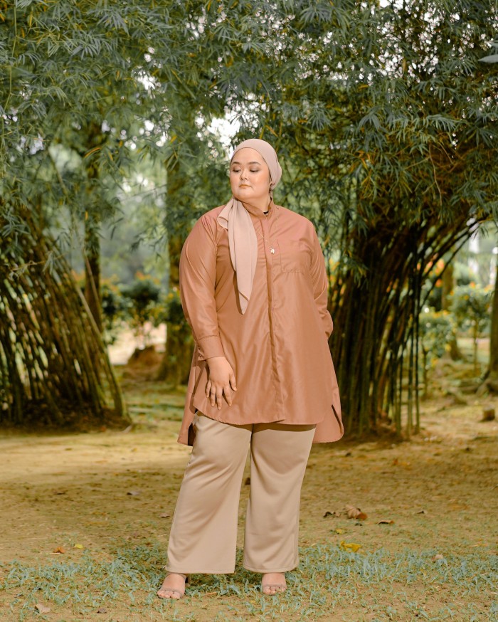 Naura Long Shirt (Caramel)