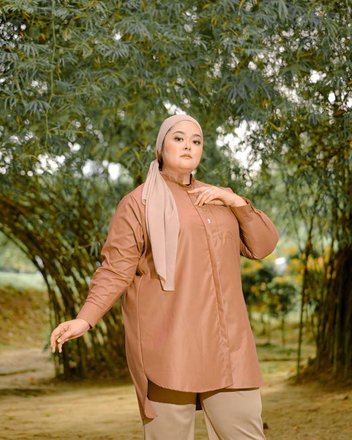 Naura Long Shirt (Caramel)