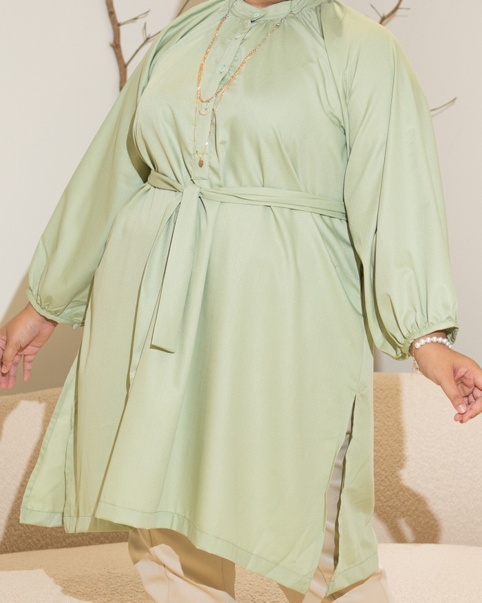 Daemi Long Shirt (Green Tea)