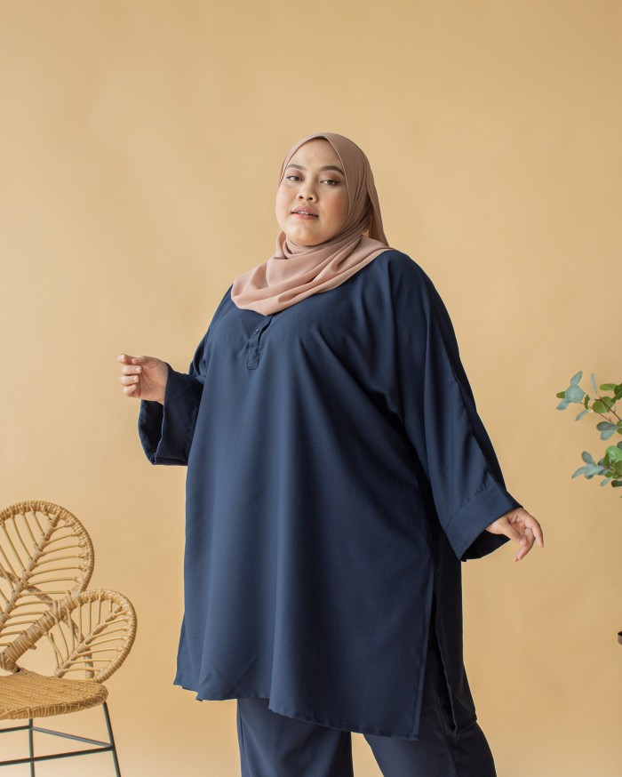 Waheeda Suit (Dark Blue)