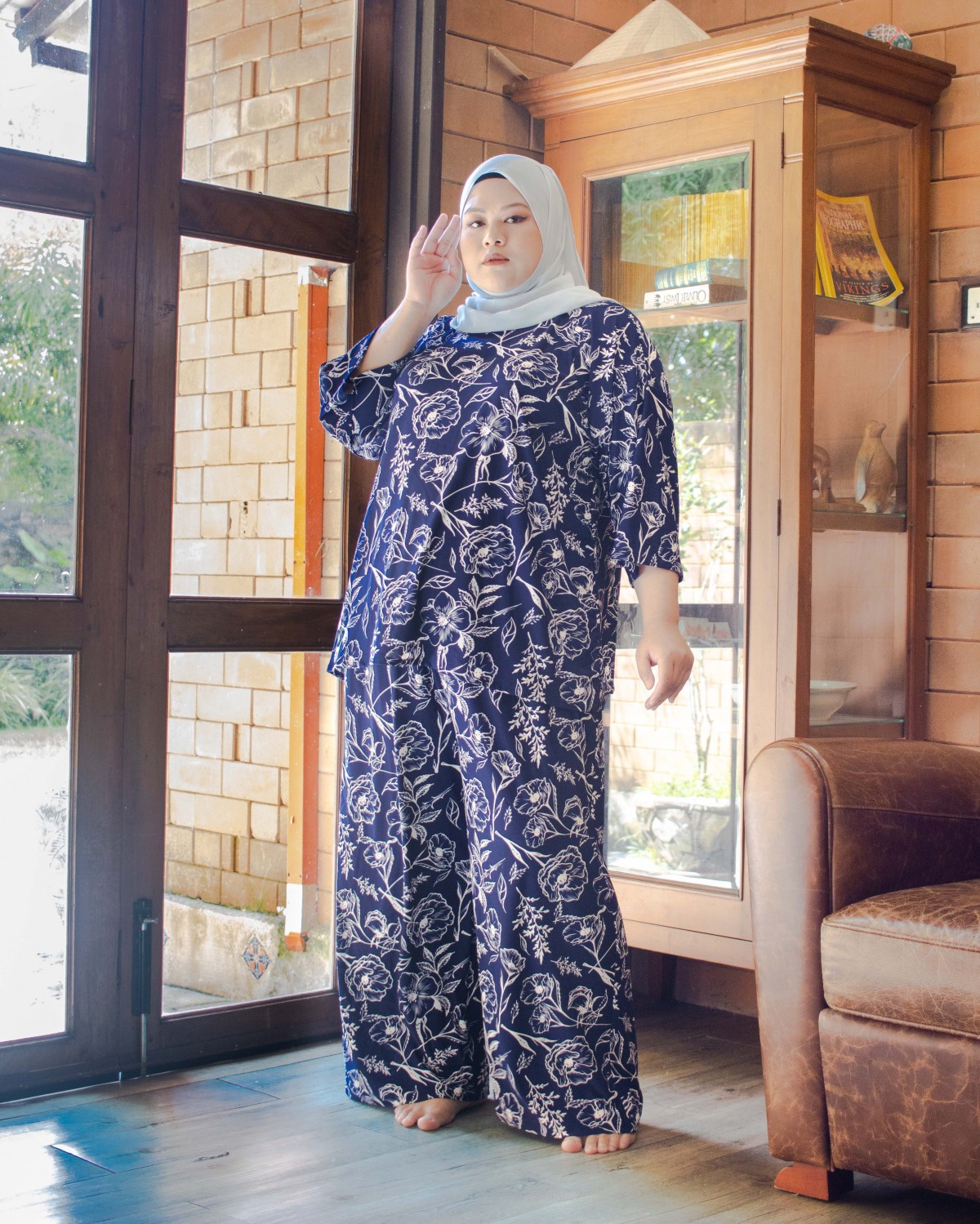 Ammy Lounge Set Pyjamas (Navy Blue)