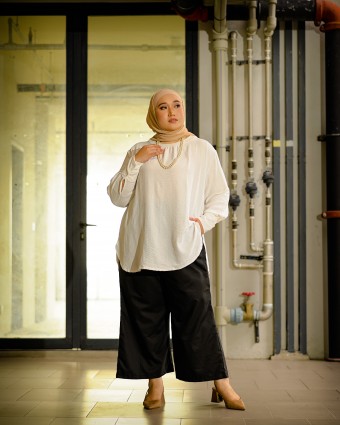 Dhea Wide Leg Culottes (Black)