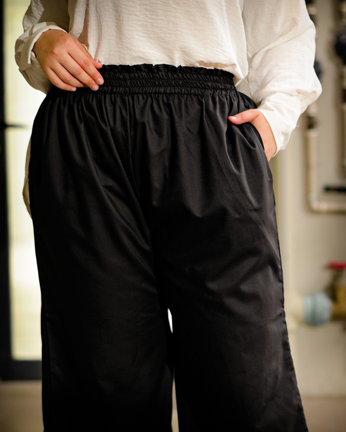 Dhea Wide Leg Culottes (Black)