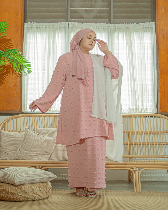 Ewan Sakenah Riau Kurung (Soft Pink)