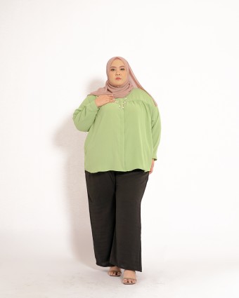 Farra Ruffle Top (Pistachio)